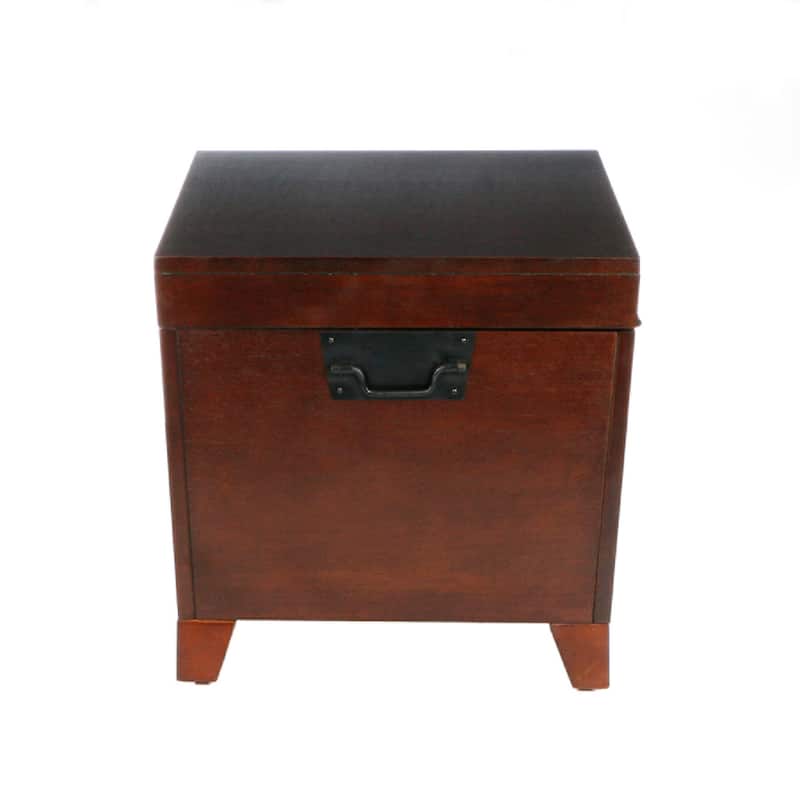 39" Brown Manufactured Wood And Metal Rectangular Coffee Table - 18.75" H x 38.757" W x 21.25" D