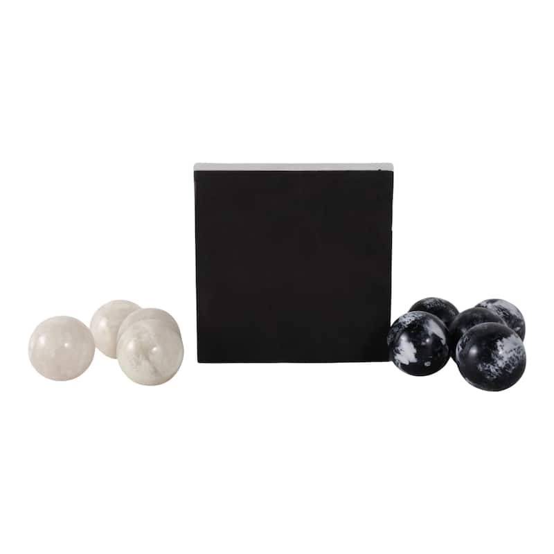 Metal and Marble Game Decor Piece Decorative Sculpture for Home Office - 10" x 10" x 3"