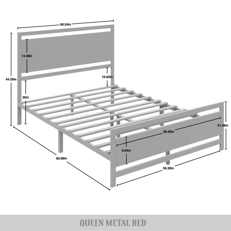 CraftPorch Transitional Metal Platform Bed