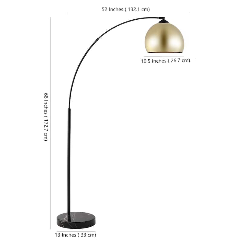 SAFAVIEH Lighting Gladyce 70-inch Floor Lamp - 41" x 12.6" x 70" - Gold/Black - 41Wx13Dx70H