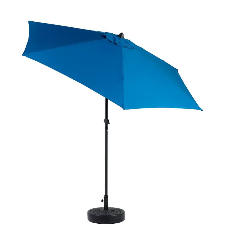 8.66 ft. Steel Market Outdoor Patio Umbrella with 6 Ribs, Push Button Tilt&Crank for Deck, Pool (No Base)