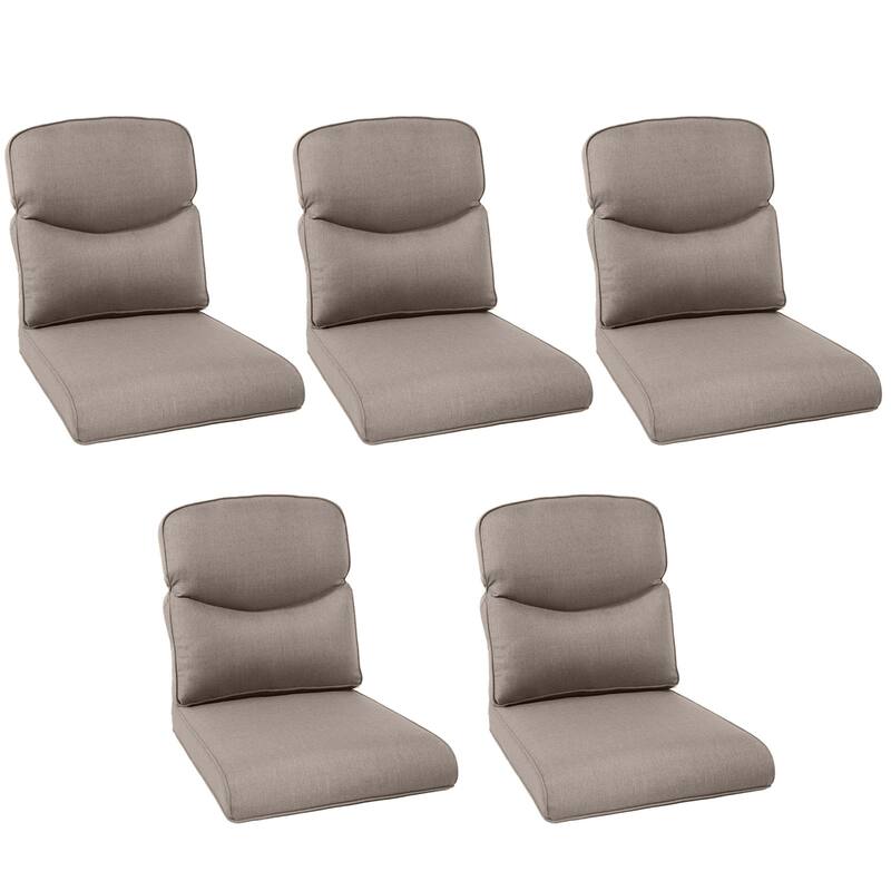 Pocassy 22x25x4 Inch Cushion for Outdoor Swivel Chairs Sofa Set - Grey Cushion - 5 Set Seat & Back Cushion