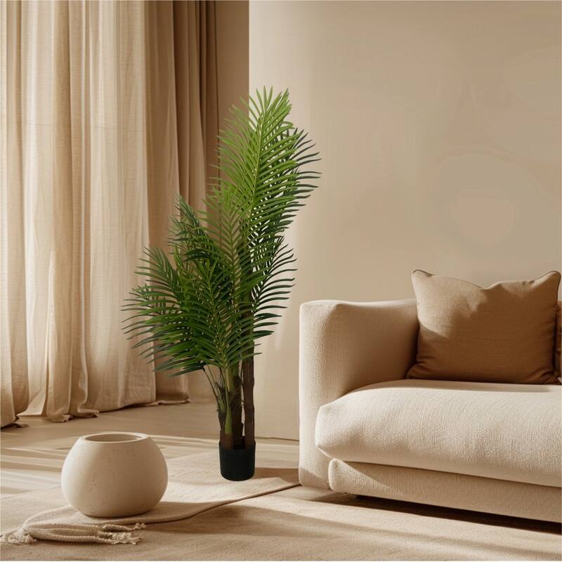 XBrand 59.1" Artificial Palm Tree - Realistic Faux Tropical Indoor Plant