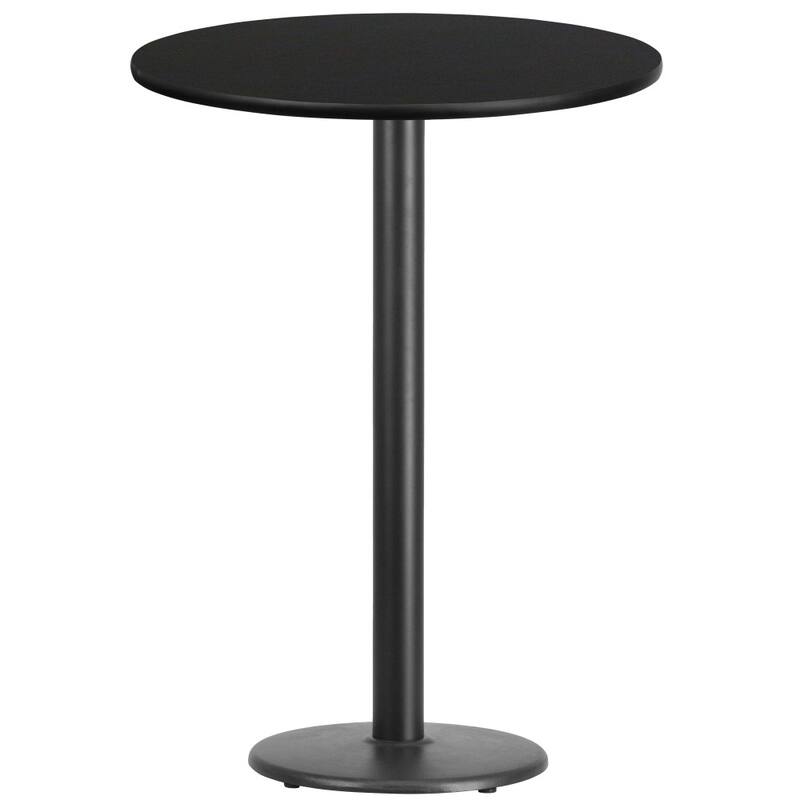 30'' Round Laminate Table Top with 18'' Round Bar Height Table Base