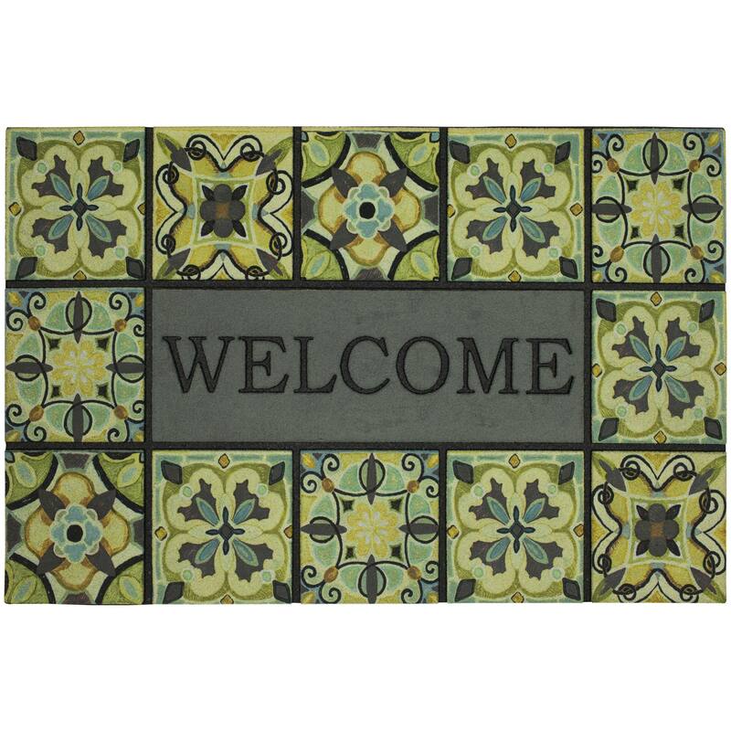 Mohawk Home Welcome Tiles All Weather Recycled Rubber Door Mat