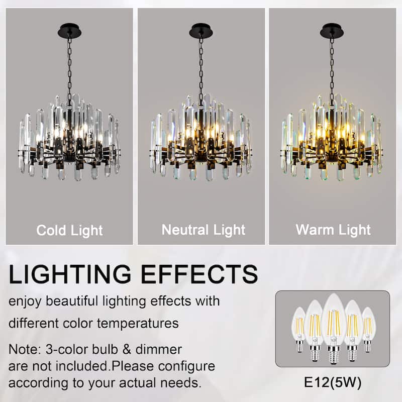 KAYLA 24- 54in Modern Luxury Crystal Chandelier Lighting - LED Ceiling Light Fixture