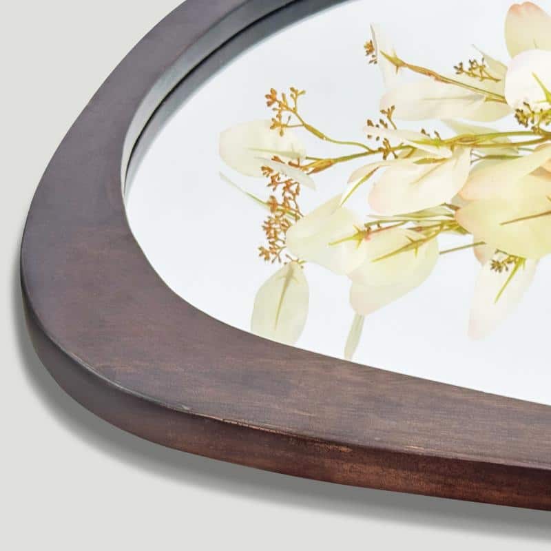 Irregular Mirror,Asymmetrical Wood Wall Frame Abstract Assymetrical Decorative Mirror