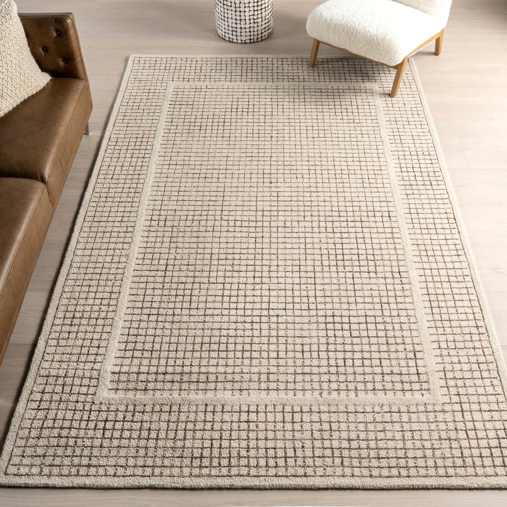 Nuloom Emaline Geometric Wool Area Rug