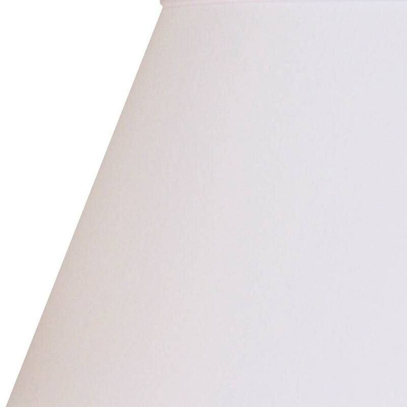 12" White Premium Empire Slanted No Slub Lampshade - 12" L x 12" W x 8" H