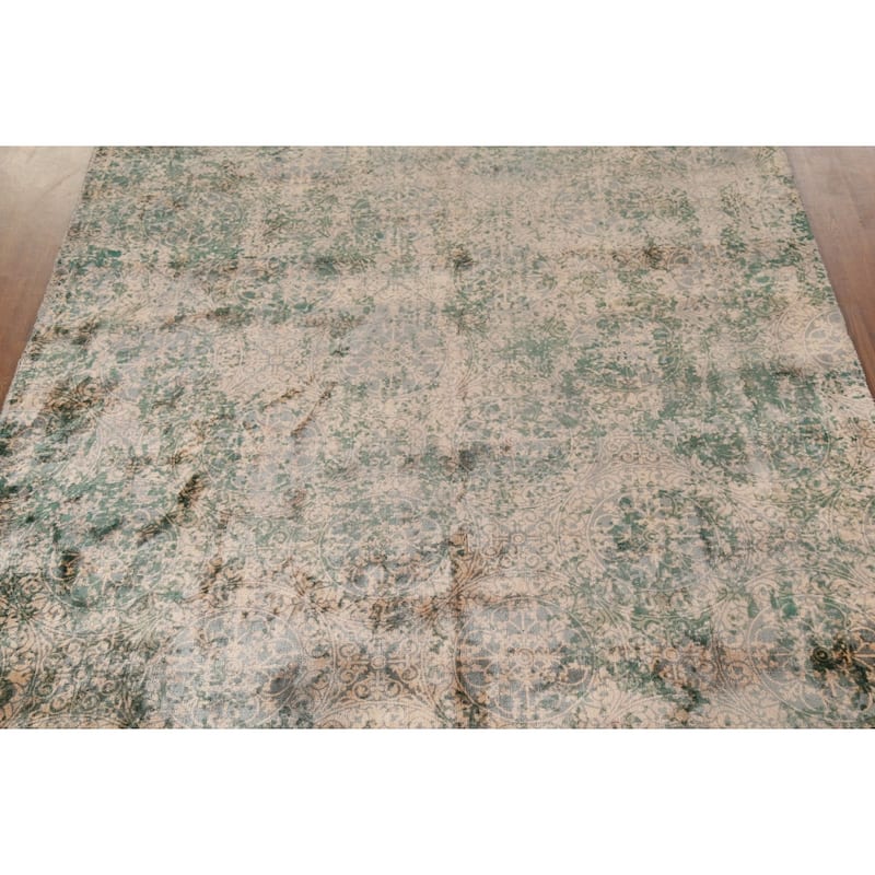 All-Over Abstract Area Rug Hand-Knotted Wool Carpet - 6'7"x 9'10"