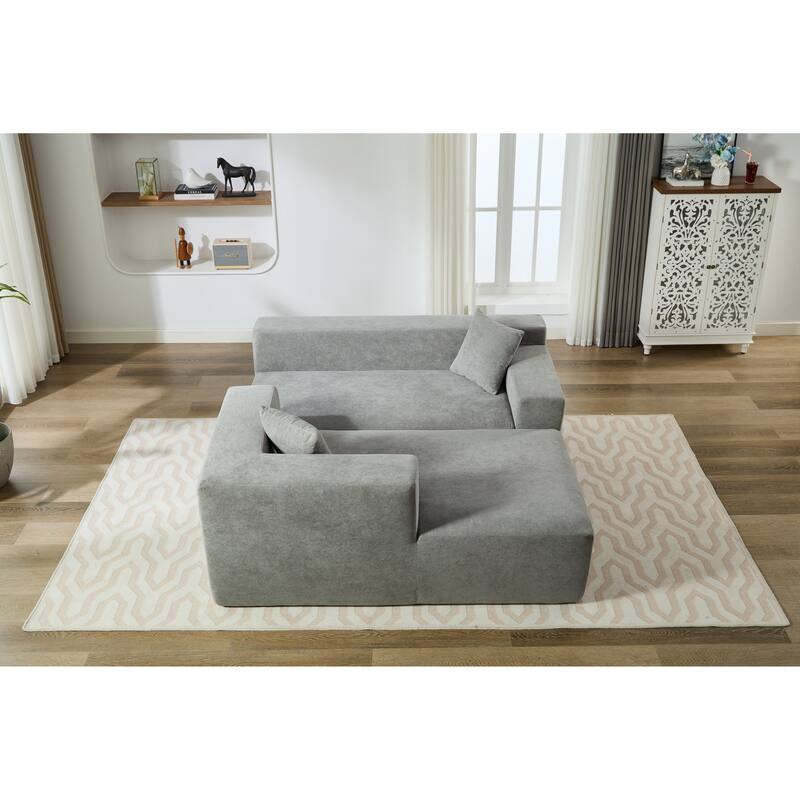 Homey Relaxation Sectional Sofa With Storage Space For Living Room