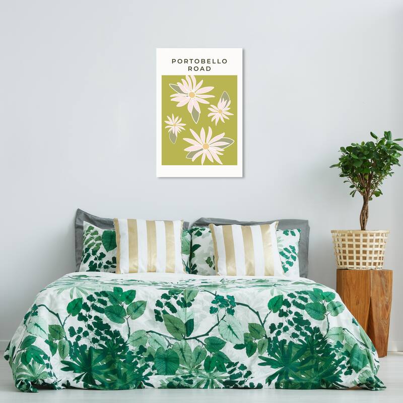 Wynwood Studio Canvas Floral and Botanical Portobello Water Lillies Green and Modern & Contemporary Wall Art Canvas Print - 36 x 24