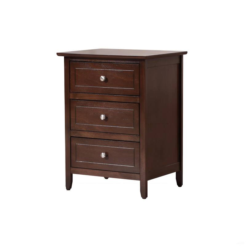 Daniel 3-drawer Transitional Wooden Nightstand