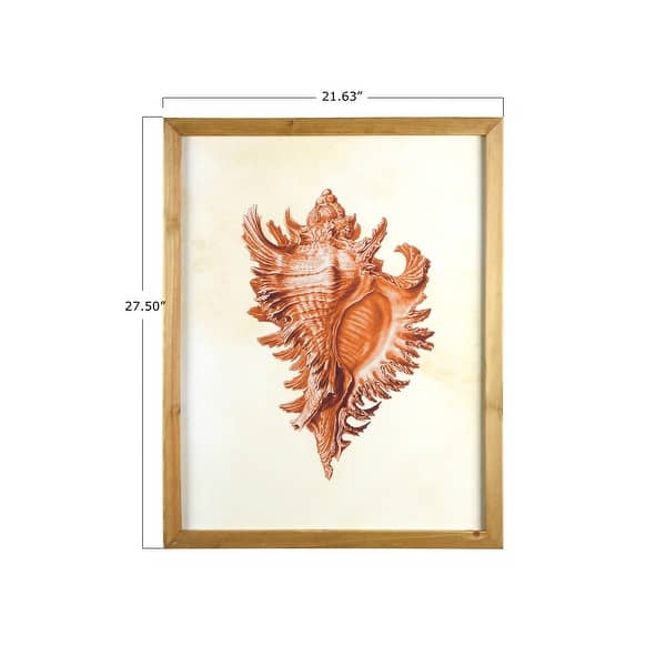 Wood Framed Wall Art with Shells & Coral On Sale Bed Bath & Beyond