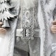 preview thumbnail 36 of 92, Glitzhome 18"H Faux Fur Christmas Santa Figurines with Porcelain Face