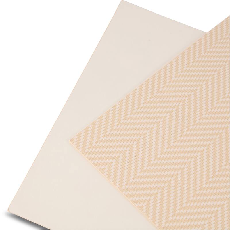 Dainty Home Chevron Premium Vegan Leather Reversible 2 Pattern Rectangular Placemat Set Of 4