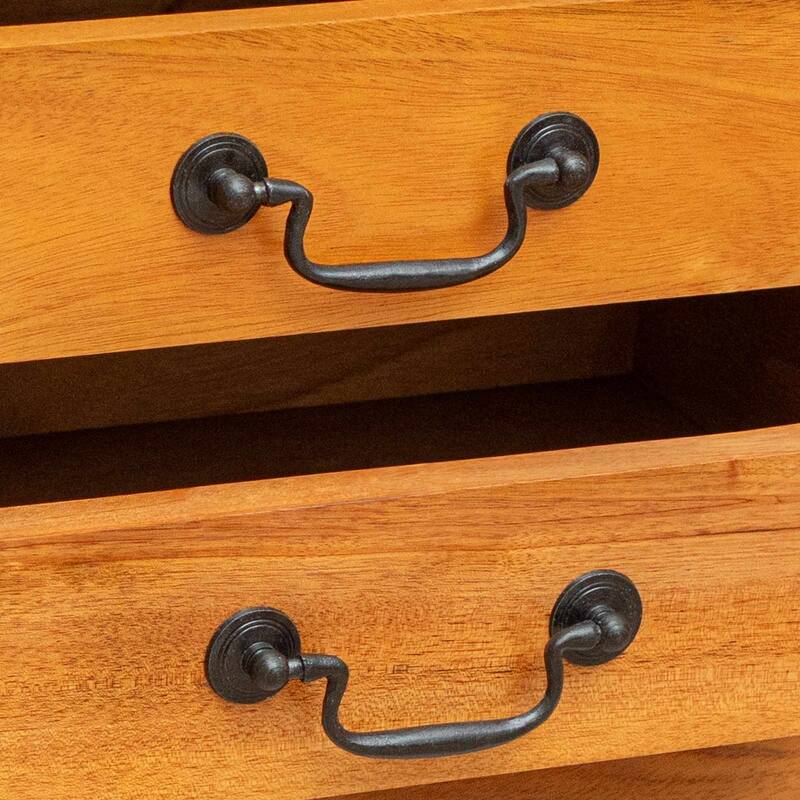 vidaXL Side Table Natural 23.82 x 11.81 x 24.02 in Solid Mahogany Wood - 23.82 x 11.81 x 24.02 in