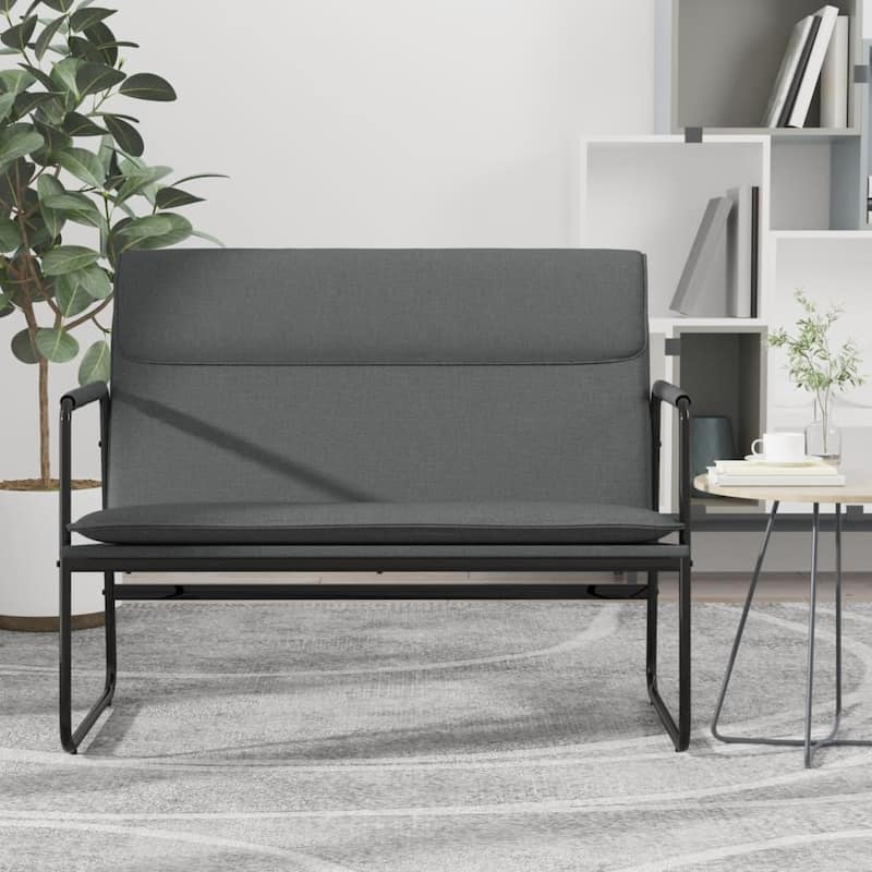 vidaXL Bench Dark Gray 39.4"x25.2"x31.5" Fabric - 39.4" x 25.2" x 31.5"