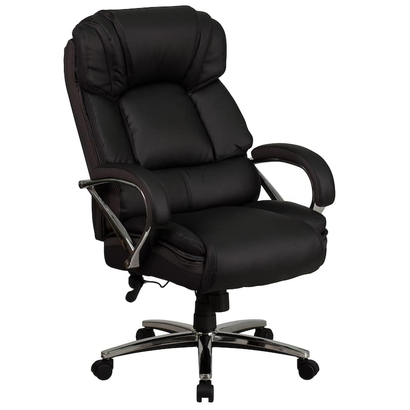 Big & Tall 500 lb. Rated LeatherSoft Ergonomic Office Chair w/ Chrome Base