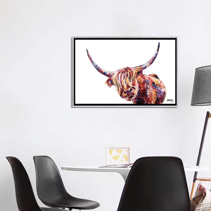 iCanvas "Olivia's Highland Cow" by Becksy Framed