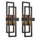 preview thumbnail 24 of 33, Modern Geometric Matte Black LED Flush Mount Wall Sconce Set of 2 or 1 2Pack/25.6inch