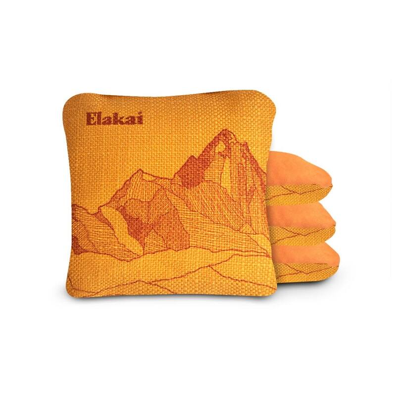 Mount Elakai Dual Sided Pro Cornhole Bags (Set of 4) - Marigold Yellow