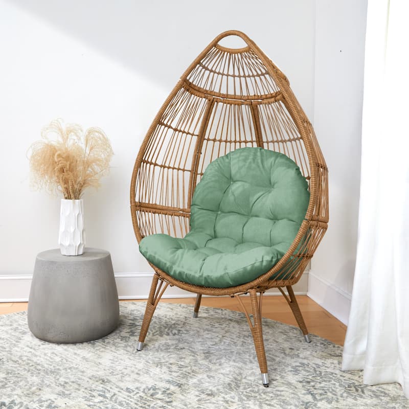 Sorra Home Indoor Egg Chair Replacement Cushion (Cushion Only) - 44 x 27 x 4 - Sage