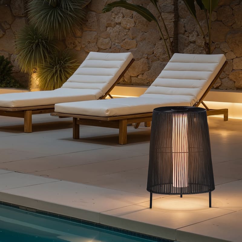 Modern Outdoor Solar Lights Floor Lamp for Patio Set of 2 - Set of 2