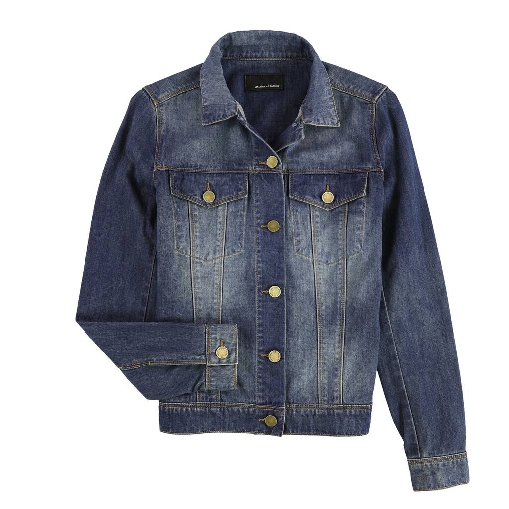 Articles of Society Womens Denim Jacket,, Blue, Small