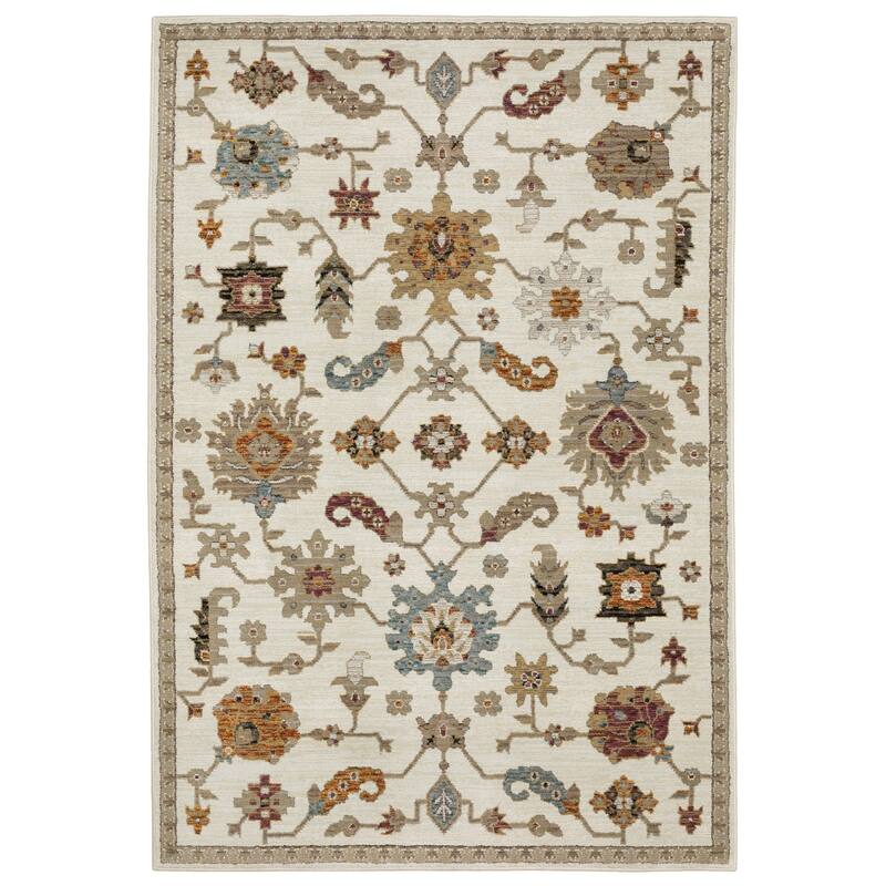 HomeRoots Oriental Traditional Rectangle Area Rug
