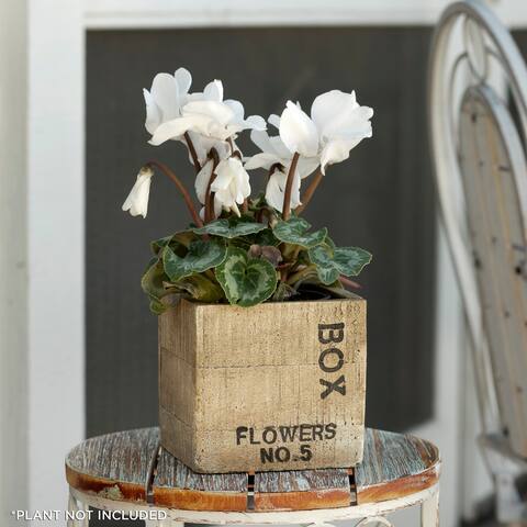 Alpine Corporation Wood-Finish Square Flower Box Planter