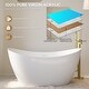preview thumbnail 8 of 26, Freestanding Soaking Bathtub,100% Pure Virgin Acrylic with Drain And Groove Overflow,Glossy White