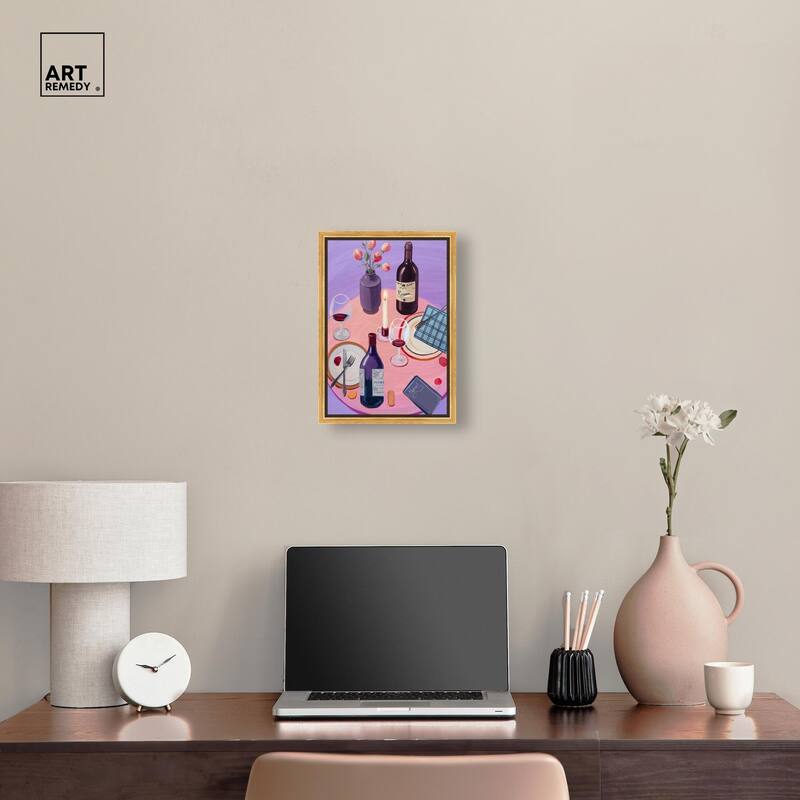 Lavender Haze Dinner Canvas by Art Remedy