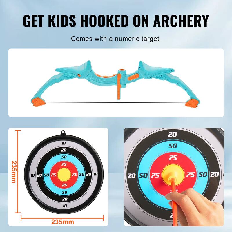 Bow and Arrow Set for Kids Outdoor Toy for Boys & Girls 6+ Years Old
