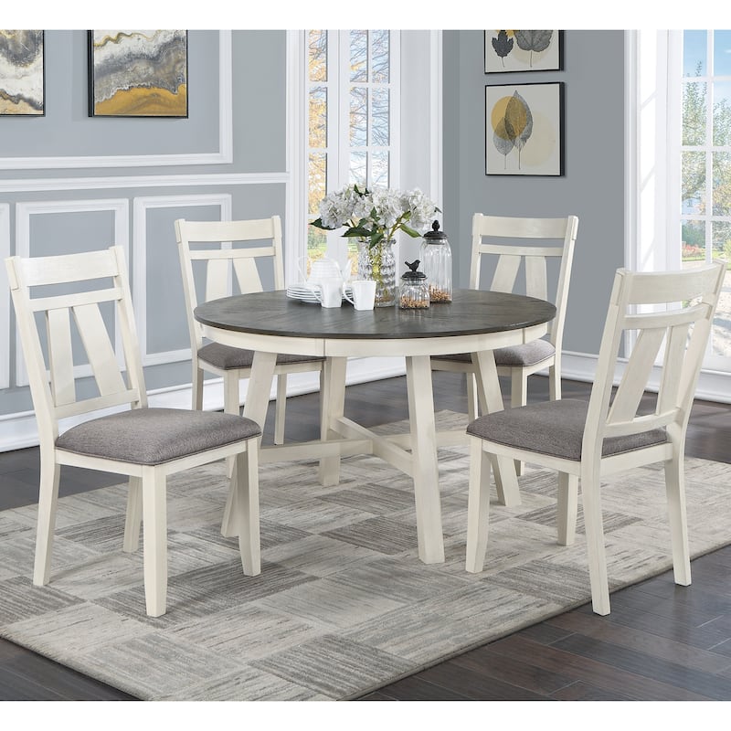 Round Dining Table with X-Cross Base