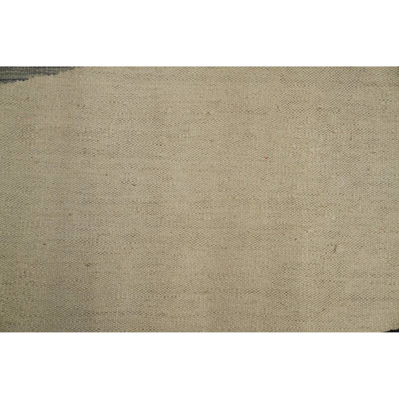 Hand Woven Oriental 100% Wool Carpet Southwestern Modern Beige & Ivories Kilim Area Rug - 12' 2'' X 9' 0''