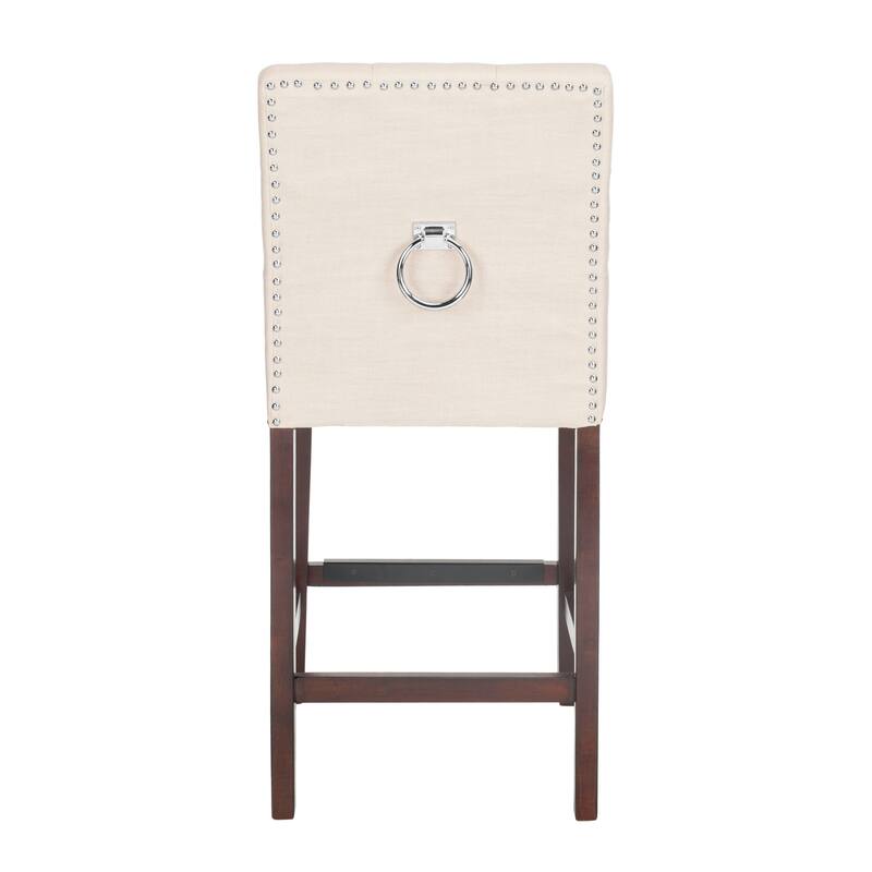 SAFAVIEH Vivien 27-inch Tufted Counter Stool (Set of 2) - 19Wx23Dx40H