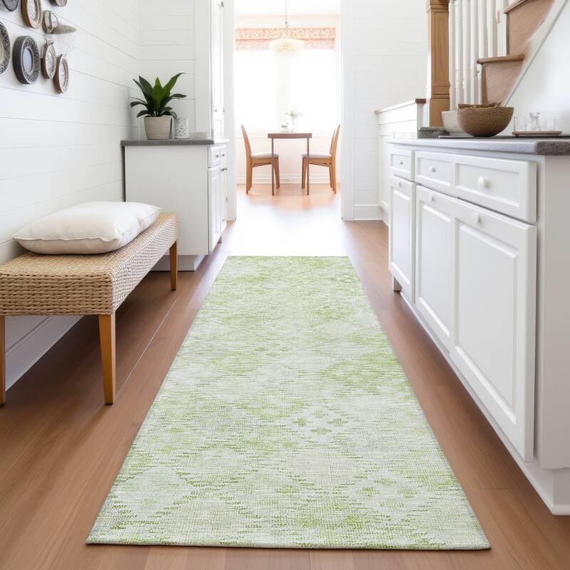Premium Washable Super Soft Global Boho Mayfield Rug - Sage - 2'3" x 7'6"