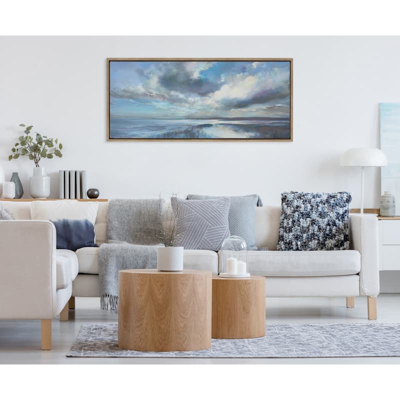 Kate and Laurel Sylvie The Tide Waits for No Man Framed Canvas by Nel Whatmore