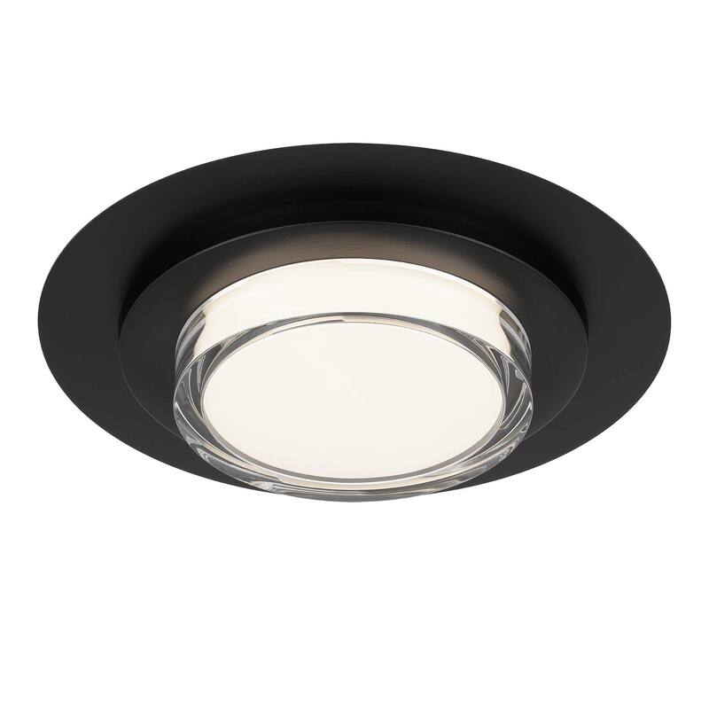 16 inch Square Black Integrated LED Flush Mount