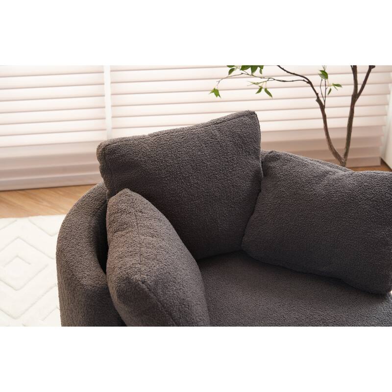 31.5" Swivel Barrel Chair with Storage