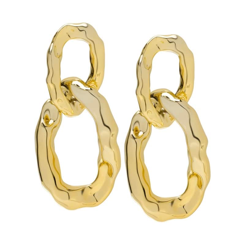 Victoria Townsend Gold Plated Double Hoop Drop Earrings