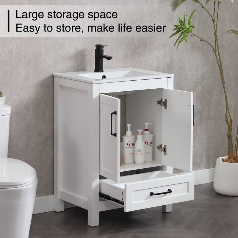 Bathroom Vanity Set W/Drop in Sink Faucet Cabinet Combo