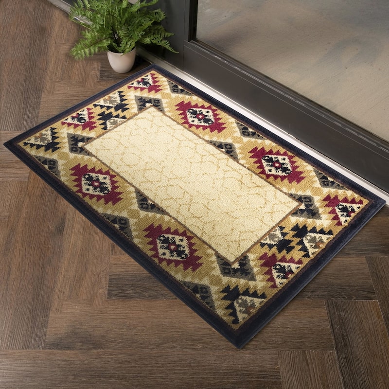 Tribes GC_YLS4007 Cream Southwest Area Rug