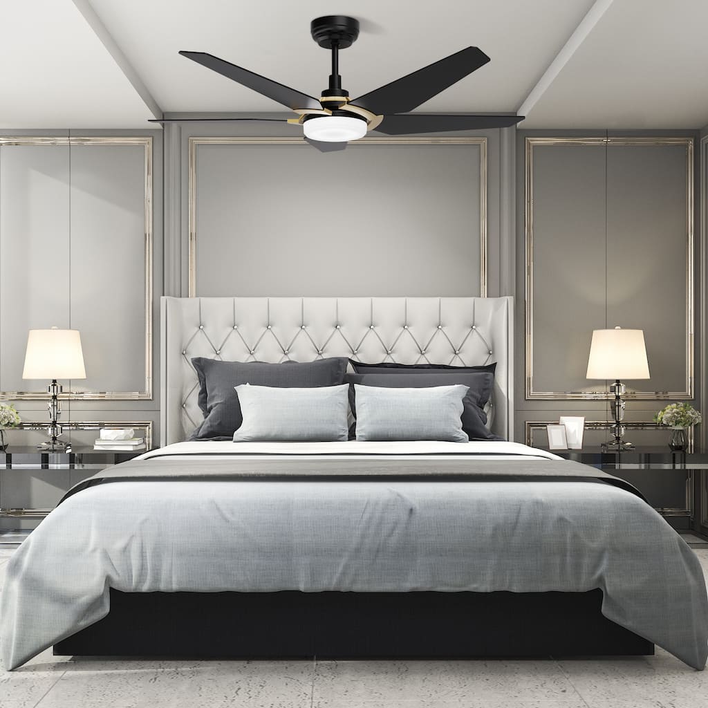 CARRO Boreas 52" Smart Ceiling Fan with Light and Remote-Downrod