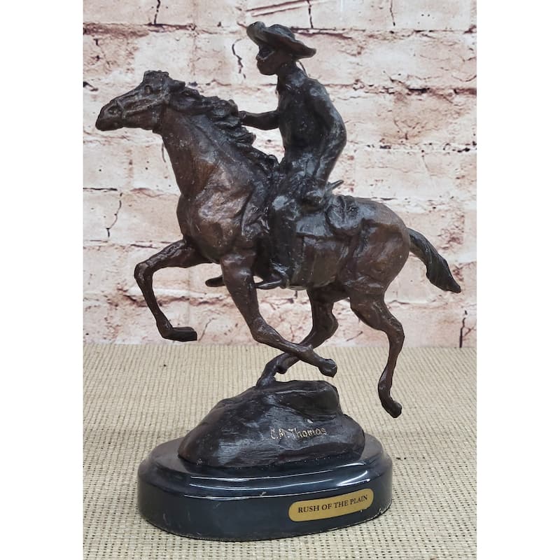 Original Thomas. Trooper Bronze Sculpture Man Riding Horse Figurine Figure Sale