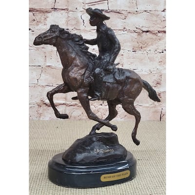 Original Thomas. Trooper Bronze Sculpture Man Riding Horse Figurine Figure Sale
