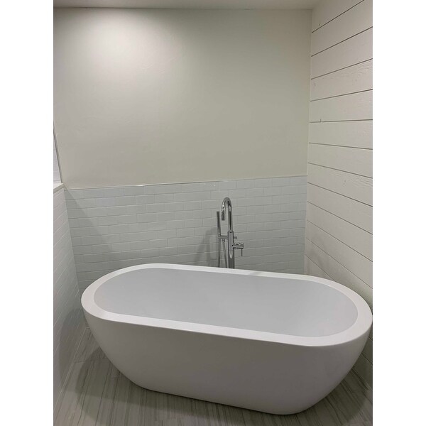 Wyndham Collection Soho 72 Inch Freestanding Soaking Bathtub In White