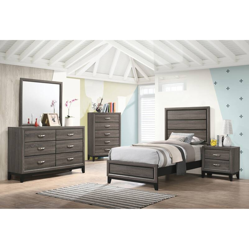 Carina Grey Oak Panel Bed