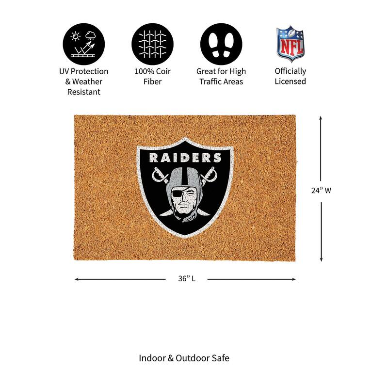 Las Vegas Raiders Full Color Indoor/Outdoor Coir Mat